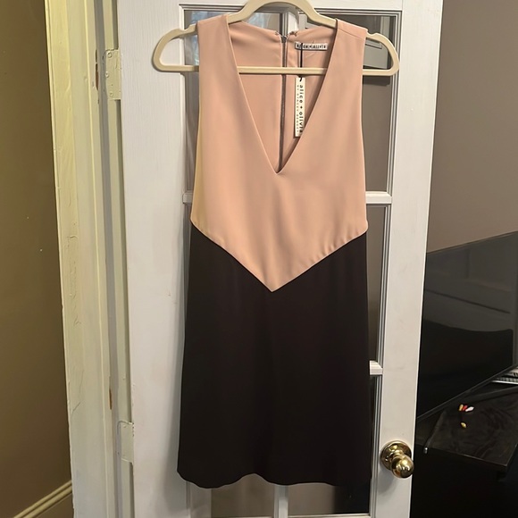 NWT Alice + Olivia Maya Colorblock Trapeze Dress - Picture 2 of 5